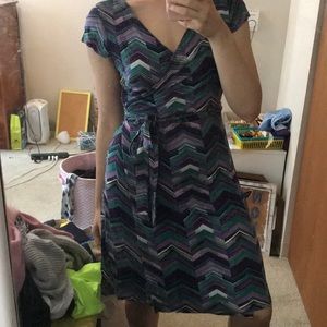 Knee length wrap dress